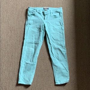 Crop aqua Paige jeans, barely worn